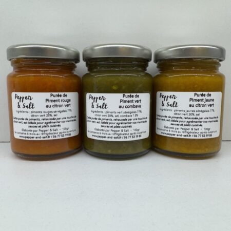 Purée de Piment (rouge, vert ou jaune)